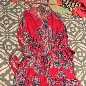 Lilly Pulitzer dusk romper pink samba